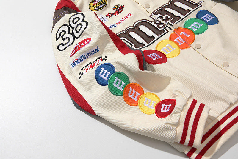 M AND M | OVERSIZED VARSITY JACKET