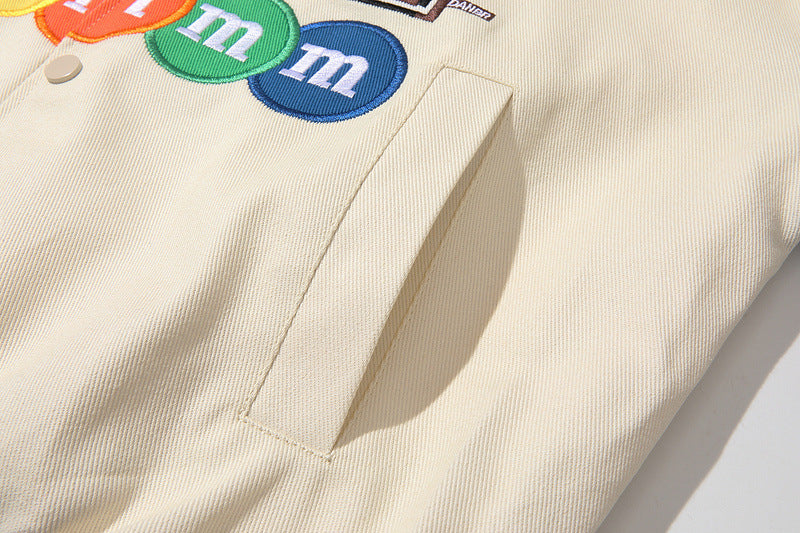 M AND M | OVERSIZED VARSITY JACKET