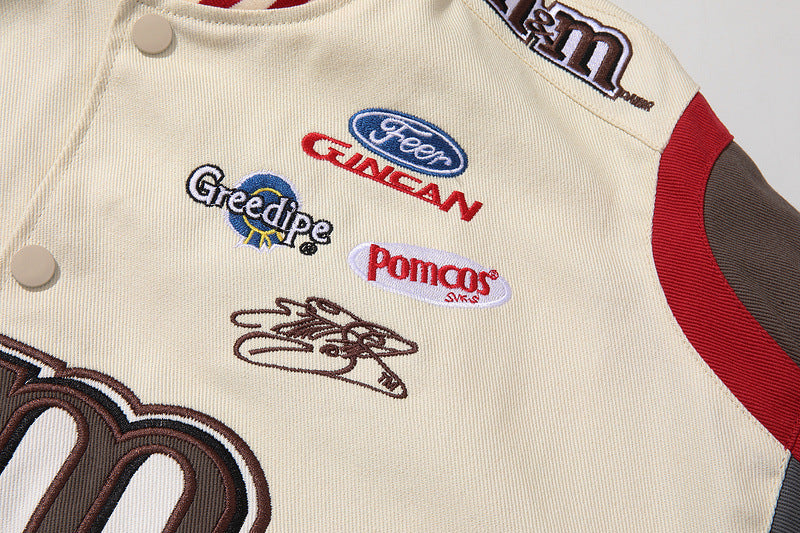 M AND M | OVERSIZED VARSITY JACKET