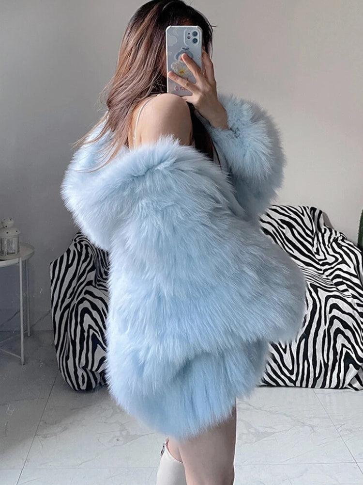 FROST FLARE FAUX FUR HOODED JACKET