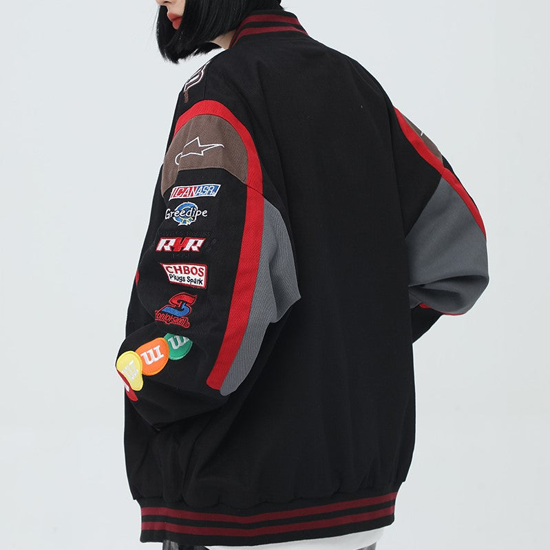 M AND M | OVERSIZED VARSITY JACKET