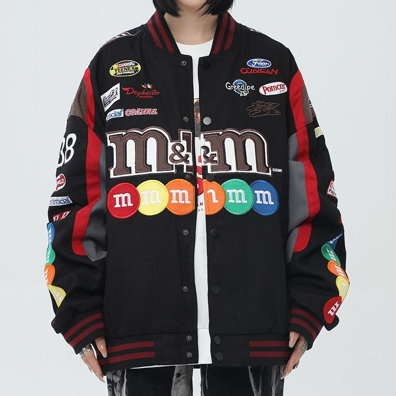 M AND M | OVERSIZED VARSITY JACKET