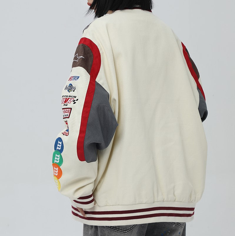 M AND M | OVERSIZED VARSITY JACKET