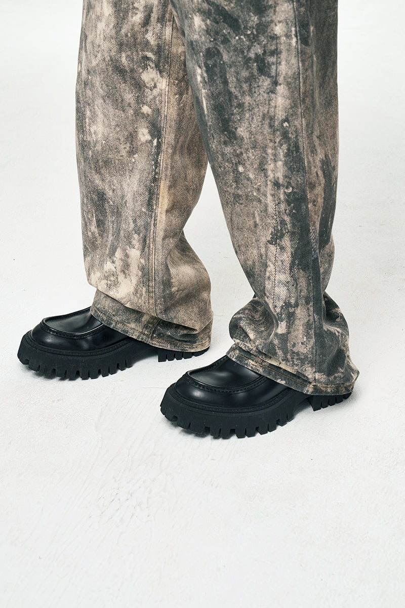 INKSTRIKE CAMOUFLAGE BAGGY JEANS