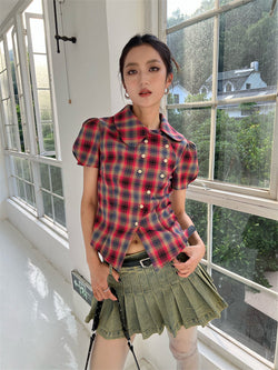 Y2K ASYMMETRIC BUTTON-UP SHIRT