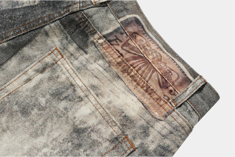 INKSTRIKE CAMOUFLAGE BAGGY JEANS