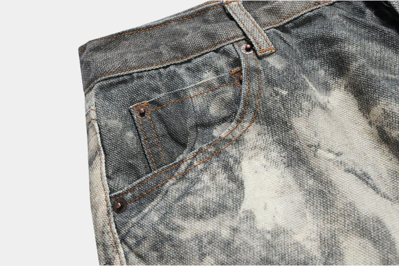 INKSTRIKE CAMOUFLAGE BAGGY JEANS