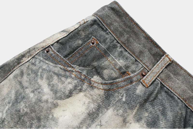 INKSTRIKE CAMOUFLAGE BAGGY JEANS