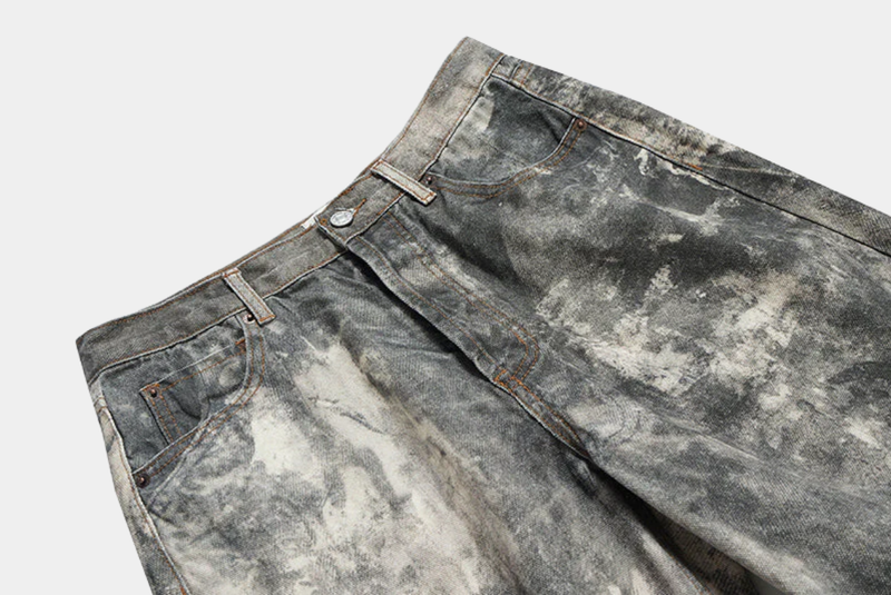 INKSTRIKE CAMOUFLAGE BAGGY JEANS