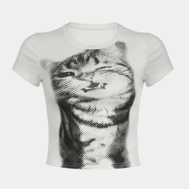 Y2K CAT BABY TEE