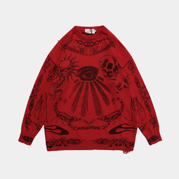 MYSTIC CHAOS | GRAPHIC KNIT SWEATER