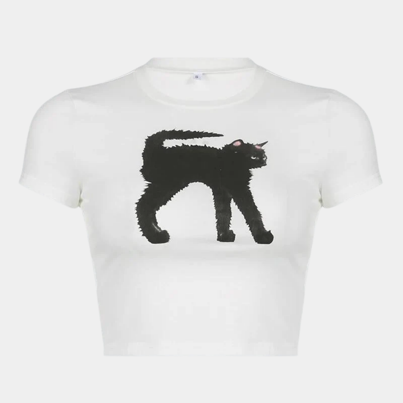 MIDNIGHT MEOW CROP TOP