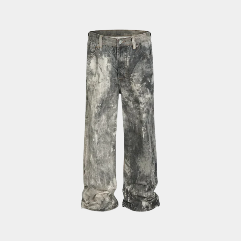 INKSTRIKE CAMOUFLAGE BAGGY JEANS