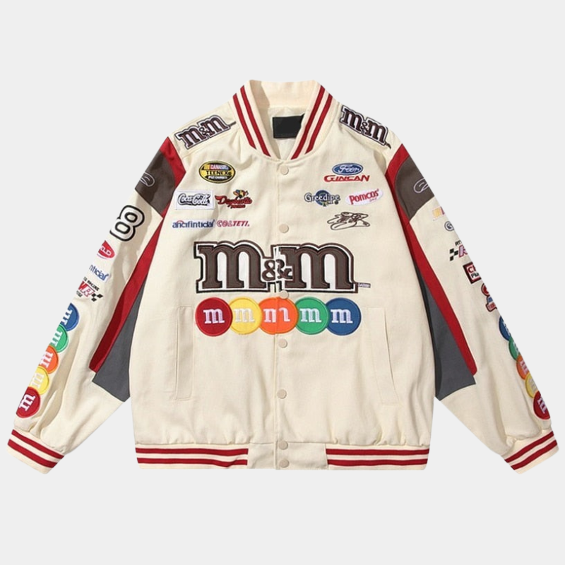 M AND M | OVERSIZED VARSITY JACKET