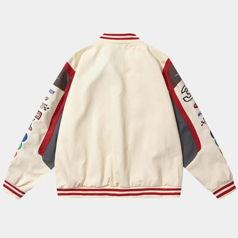 M AND M | OVERSIZED VARSITY JACKET