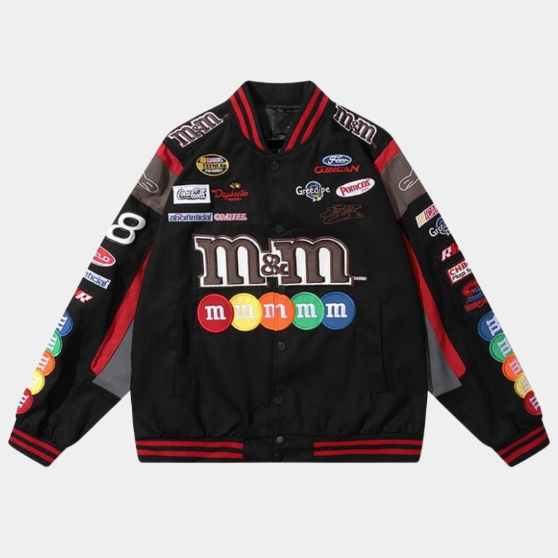M AND M | OVERSIZED VARSITY JACKET