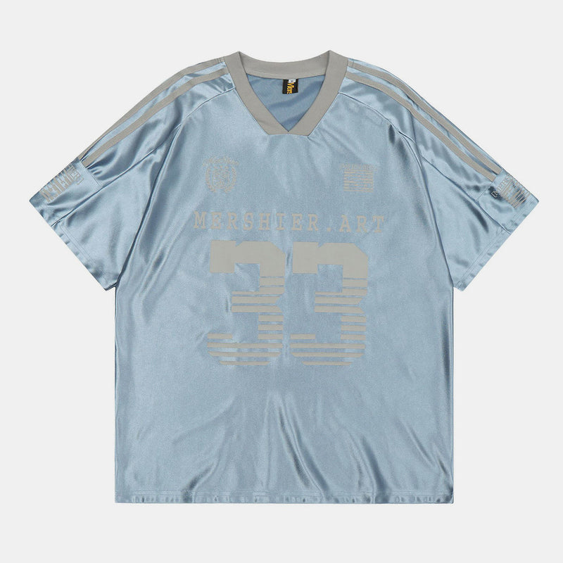SHINY JERSEY | OVERSIZED SPORTS T SHIRT