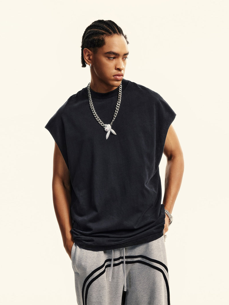 MINIMAL | VINTAGE RAW-EDGE MUSCLE TANK