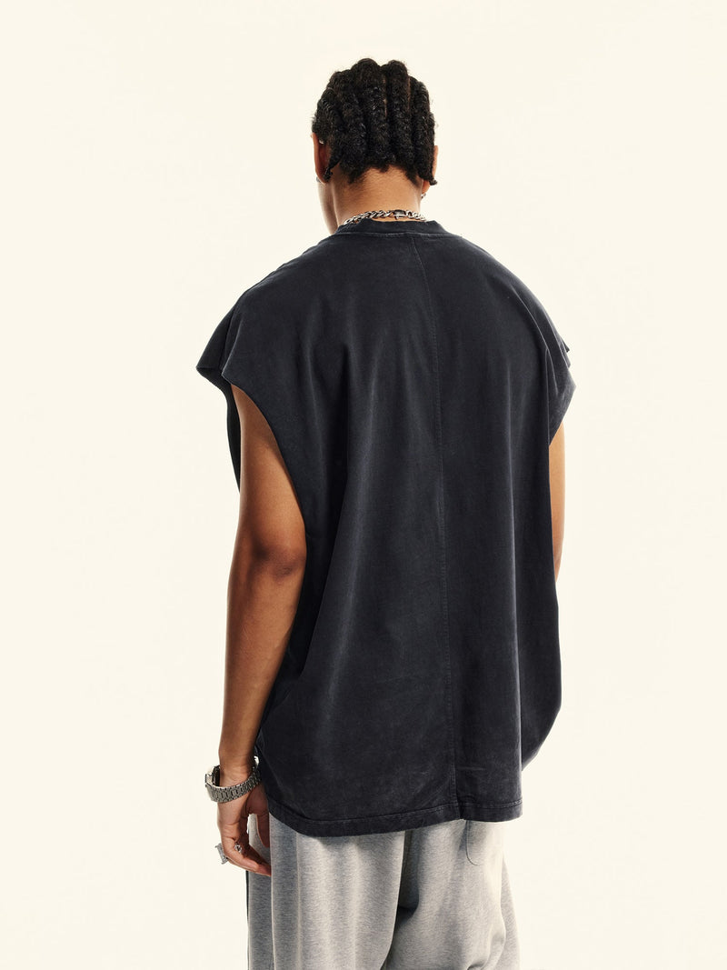 MINIMAL | VINTAGE RAW-EDGE MUSCLE TANK