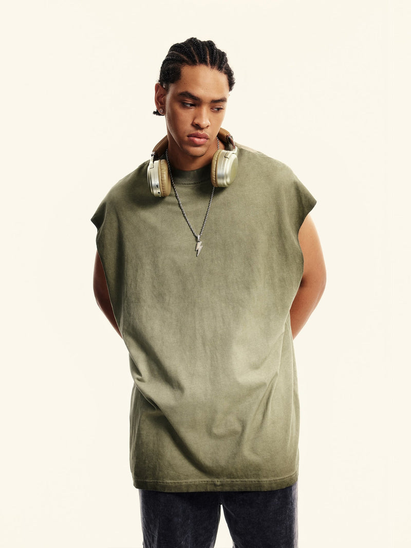 MINIMAL | VINTAGE RAW-EDGE MUSCLE TANK