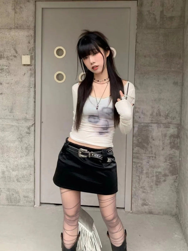 Y2K SCOOP NECK TOP